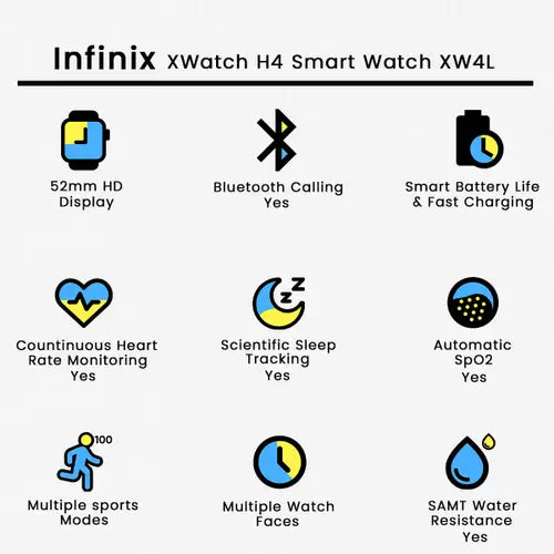 Infinix XWatch H4 Smart Watch XW4L Infinix XWatch H4 Smart Watch XW4L